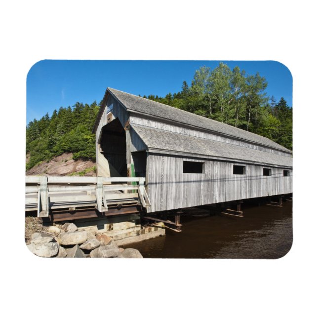 New Brunswick, Canada. Irish River covered Magnet (Horizontal)