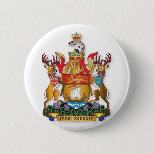 New Brunswick coat of arms 6 Cm Round Badge