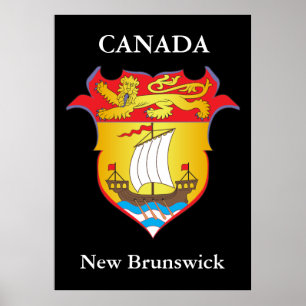 New Brunswick coat of arms Poster