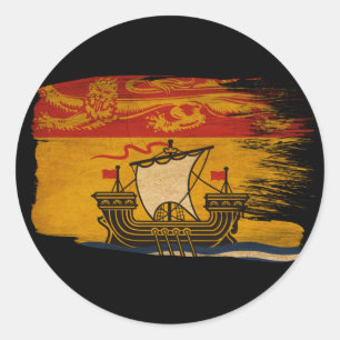 New Brunswick Flag Classic Round Sticker