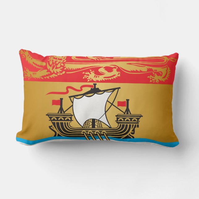 New Brunswick flag Lumbar Cushion (Front)