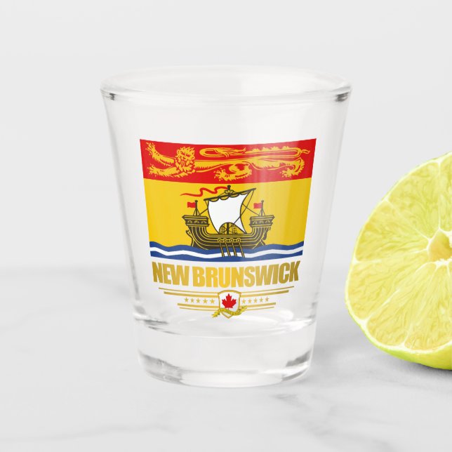 New Brunswick Flag Shot Glass (Front)