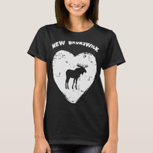New Brunswick Moose   Love Moose Heart T-Shirt
