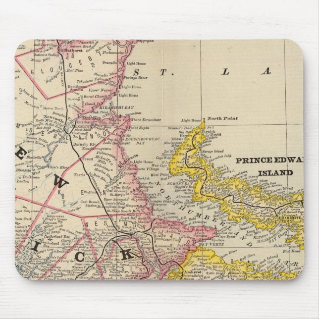 New Brunswick, Nova Scotia Mouse Pad (Front)