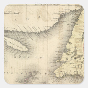 New Brunswick, Nova Scotia, Newfoundland 2 Square Sticker