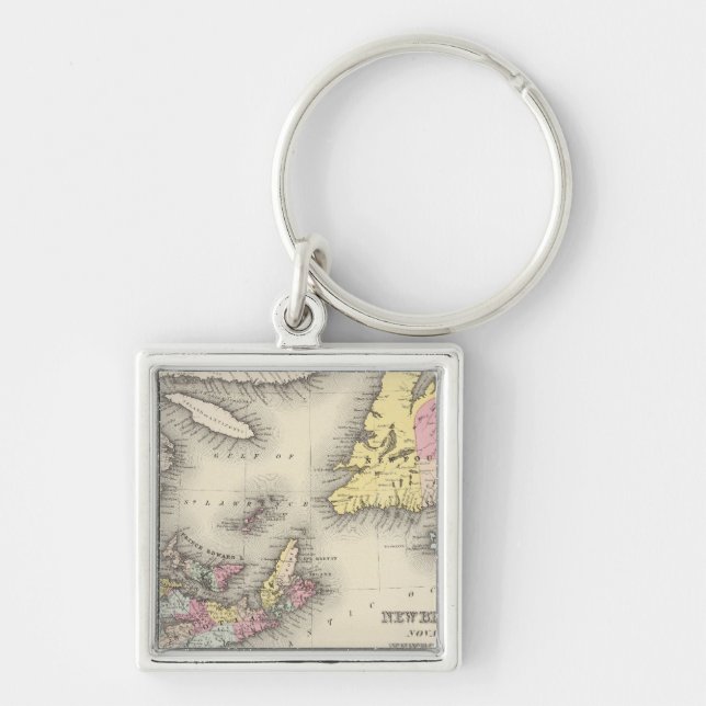 New Brunswick, Nova Scotia, Newfoundland Key Ring (Front)