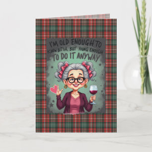 New Brunswick Provincial Tartan Humorous Birthday Card