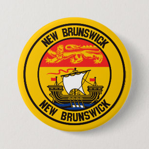New Brunswick Round Emblem 7.5 Cm Round Badge
