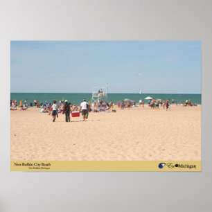 New Buffalo City Beach - Michigan Poster