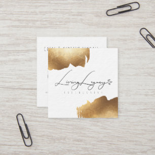 NEW BUSINESS CARD Gold Brush Minimalist