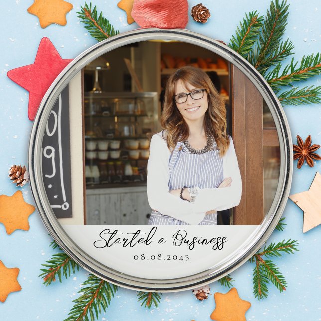 New Business Milestone Photo Keepsake Metal Tree Decoration (Creator Uploaded)