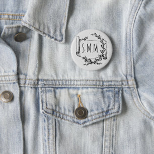 NEW! Button - Initials Scroll - Add Your Name