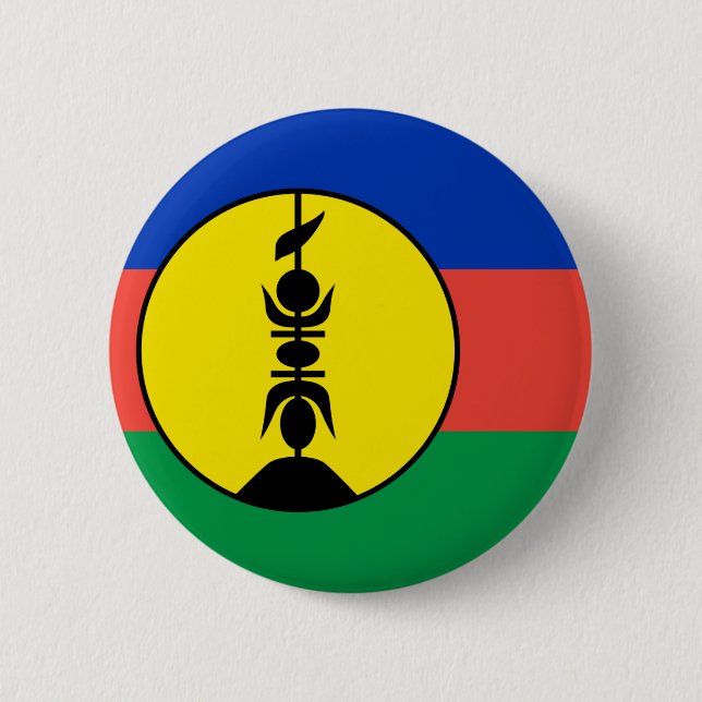 New Caledonia 6 Cm Round Badge (Front)