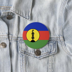New Caledonia flag 7.5 Cm Round Badge