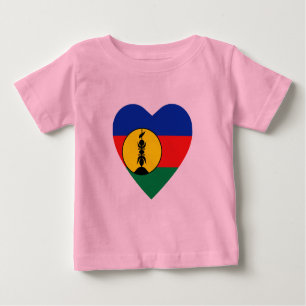 New Caledonia Flag Heart T-Shirt