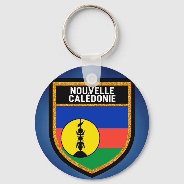 New Caledonia Flag Key Ring (Front)