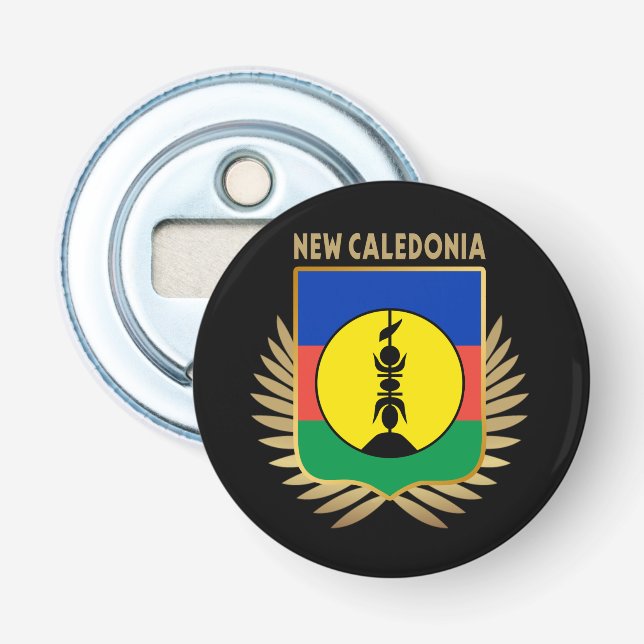New Caledonia Flag Shield Bottle Opener (Front)