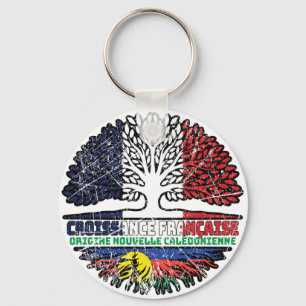 New Caledonia New Caledonian French France Tree Key Ring