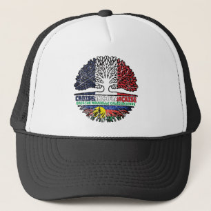 New Caledonia New Caledonian French France Tree Trucker Hat