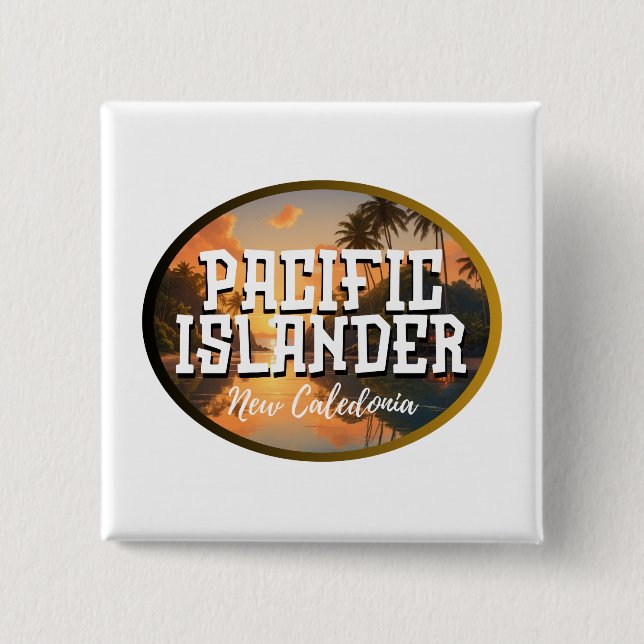 New Caledonia Pacific Islander 15 Cm Square Badge (Front)