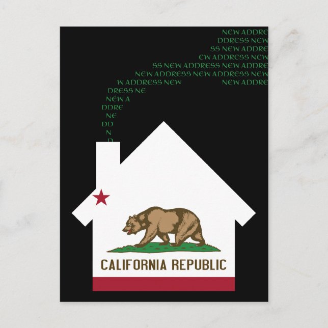 new california address announcement postcard (Front)
