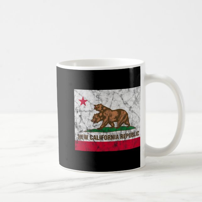 New California Republic Ncr State Distressed Flag  Coffee Mug (Right)