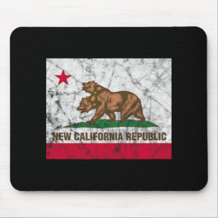 New California Republic Ncr State Distressed Flag  Mouse Pad