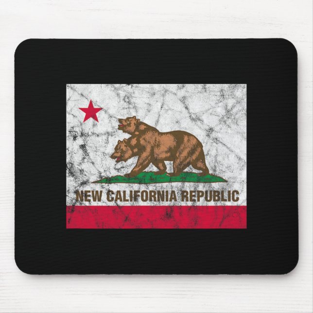 New California Republic Ncr State Distressed Flag  Mouse Pad (Front)