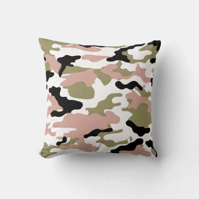 New Camo Throw Pillow (Front)