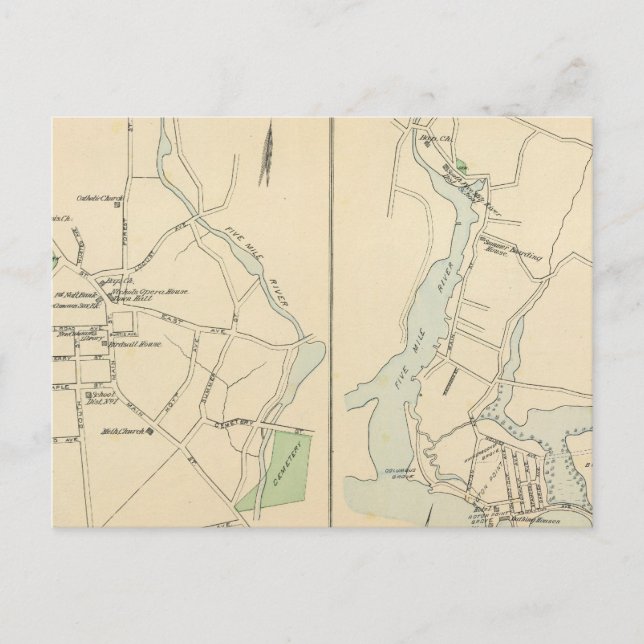 New Canaan, Rowayton Postcard (Front)