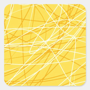 New canary yellow pattern trend 2014 accessories square sticker