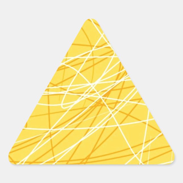 New canary yellow pattern trend 2014 accessories triangle sticker (Front)