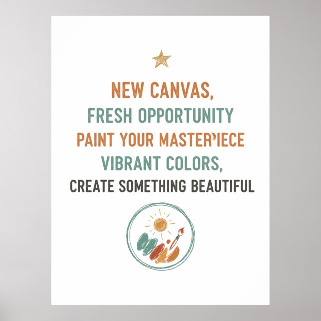 New Canvas Sunrise Poster (Front)