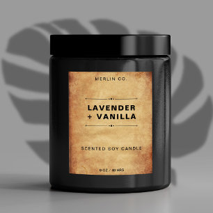 New Cardboard Modern Candle Product Label Sticker