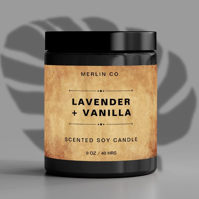 New Cardboard Modern Candle Product Label Sticker (Creator Uploaded)