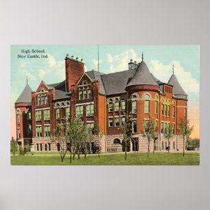 New Castle, Indiana "Castle" High School Poster