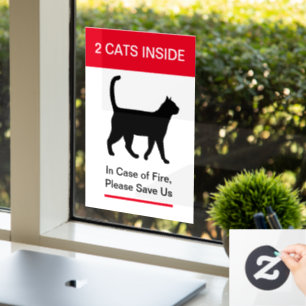 NEW! Cat Inside In case of Fire -Protect your Pets