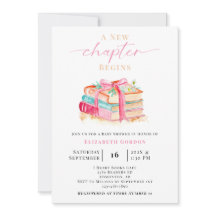 New Chapter Baby Shower Book Watercolor Storybook