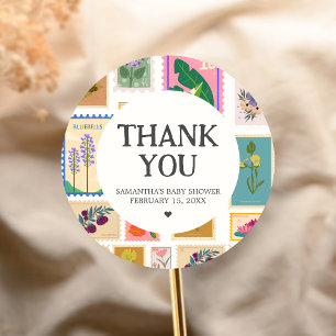 New Chapter Baby Shower Classic Round Sticker