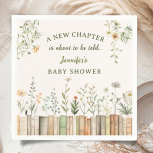 New Chapter Baby Shower Gender Neutral Wildflower Napkin