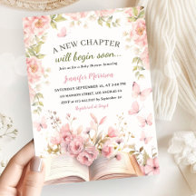 New Chapter Baby Shower Girl Pink Butterflies