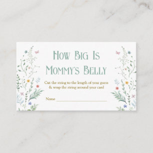 New Chapter Baby Shower How big is Her Belly Game Enclosure Card