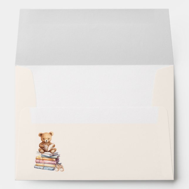 New Chapter Baby Shower Teddy Storybook  Envelope (Back (Bottom))
