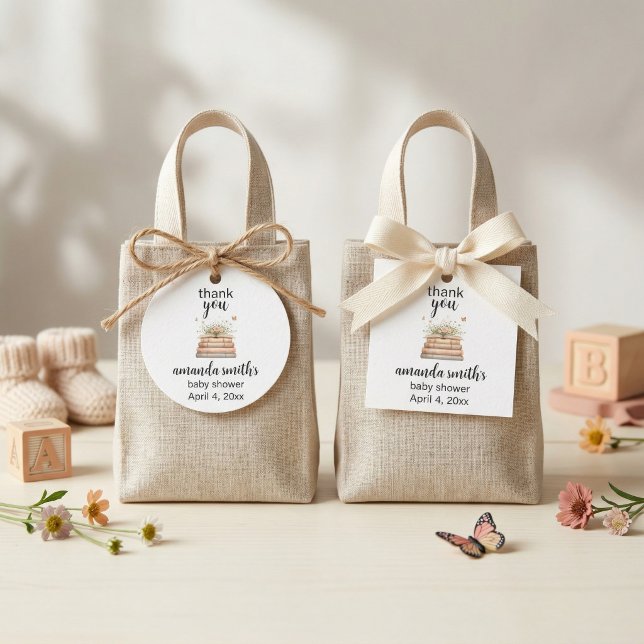 New Chapter Begins Baby Shower Thank You Stickers  (Creator Uploaded)