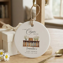 New Chapter Begins Book Baby Shower welcome sign