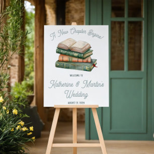 New Chapter Begins, Book Themed Welcome Poster