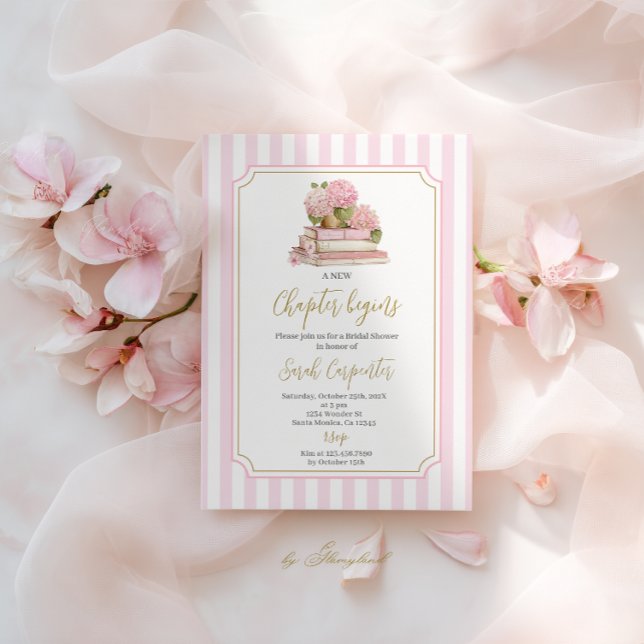 New Chapter Begins Bridal Shower Invitation (Creator Uploaded)
