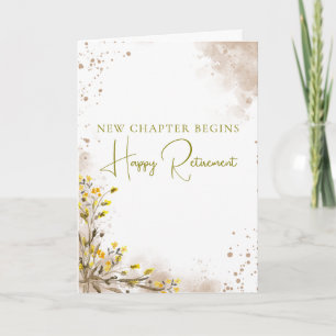 New Chapter Begins Elegant Retirement Gift Card