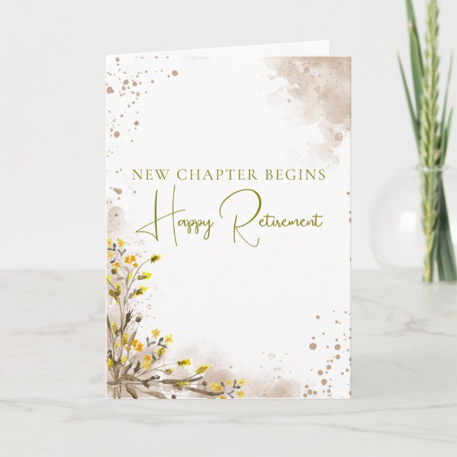 New Chapter Begins Elegant Retirement Gift Card (Front)