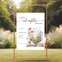 New Chapter Begins Floral Book Bridal Shower